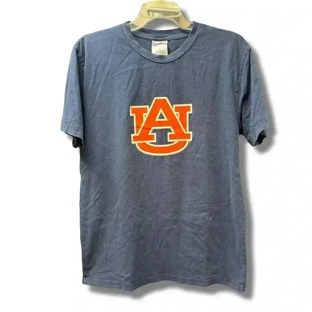 Sideline Apparel Auburn Tigers Men's Blue Graphic T-Shirt Size S Sports College
